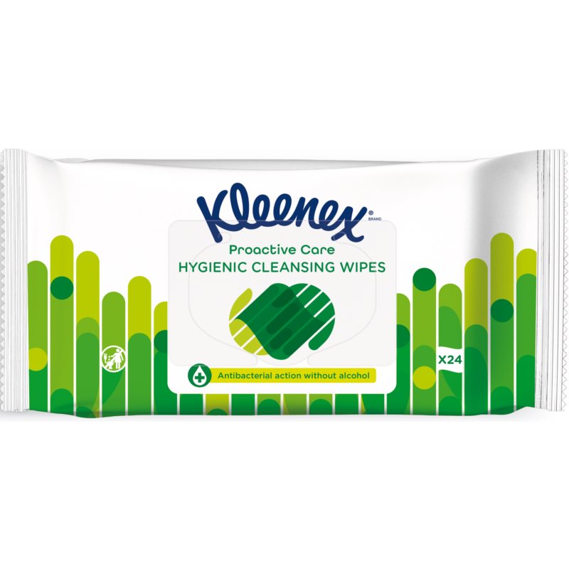 Kleenex Antibacterial Wet Wipes nedves törlőkendők alkoholmentes 24 db