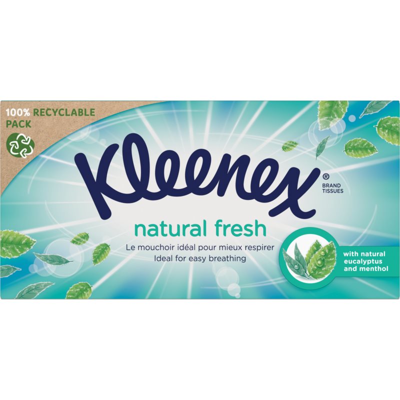 Kleenex Natural Fresh Box Papiertaschentücher 64 St.