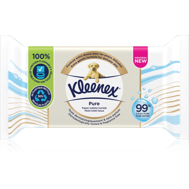 Kleenex Pure vlhčený toaletný papier 38 ks