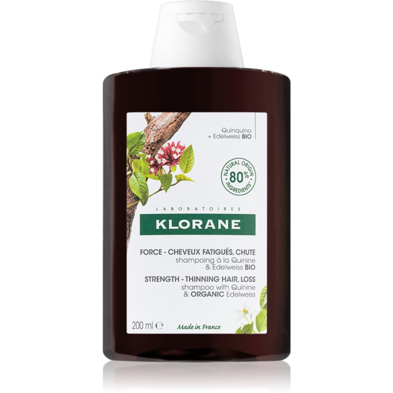 Klorane Quinine & Edelweiss Bio strengthening shampoo against hair loss 200 ml

