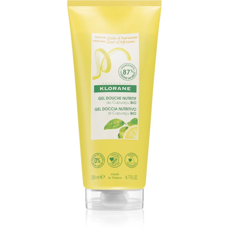 E-shop Klorane Cupuaçu Bio Extrakt z citrónové kůry vyživující sprchový gel 200 ml