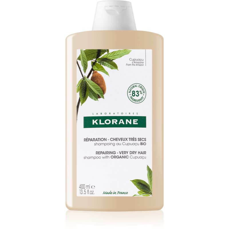 Klorane Cupuaçu Bio Bio maitinamasis šampūnas sausiems ir pažeistiems plaukams 400 ml