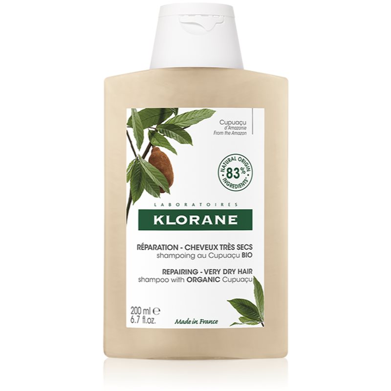 Klorane Cupuaçu Bio Bio maitinamasis šampūnas sausiems ir pažeistiems plaukams 200 ml