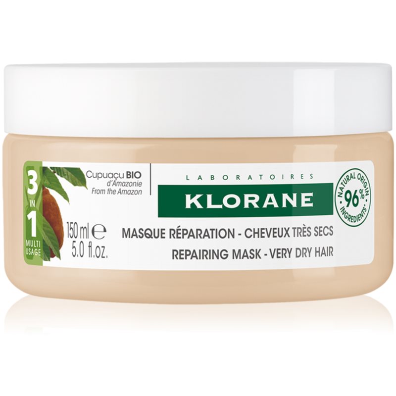Klorane Cupuaçu Bio Bio відновлююча маска для волосся для дуже сухого волосся 150 мл