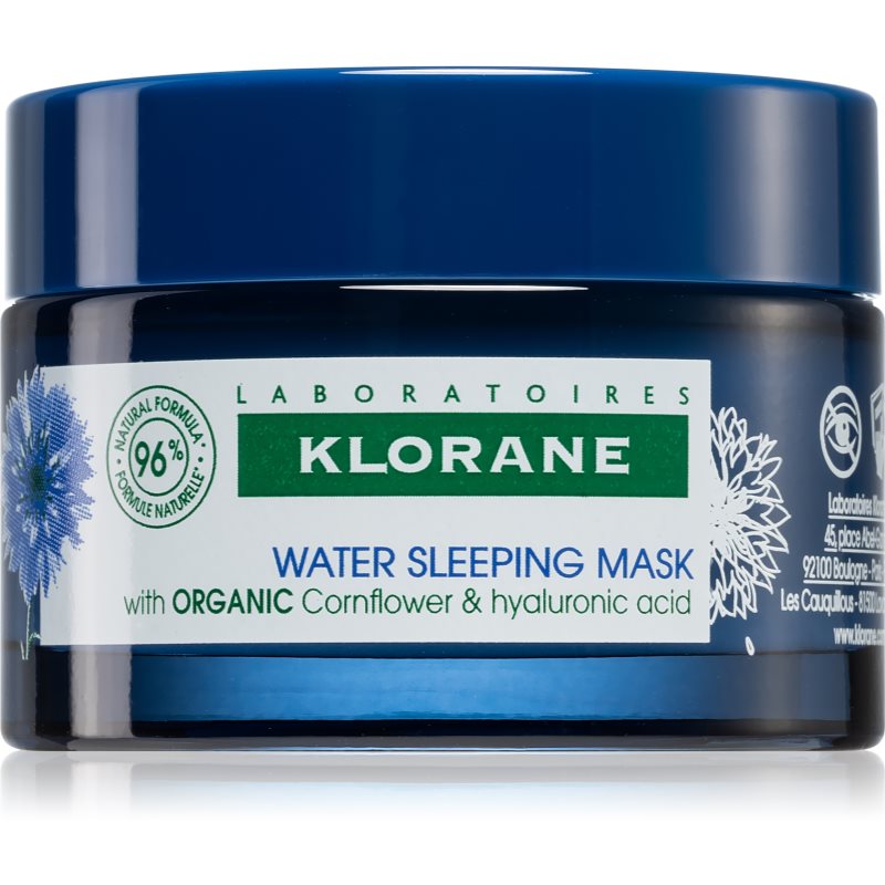 Klorane Cornflower Organic miego kaukė su hialurono rūgštimi 50 ml