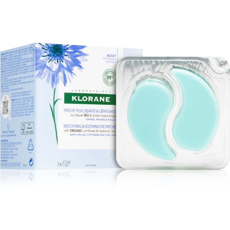 Klorane Cornflower Organic освітлююча маска для шкріри навколо очей 7x2 кс
