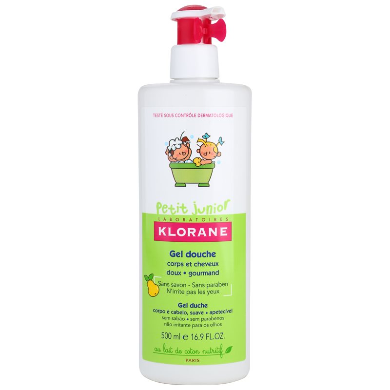 

Klorane Junior гель для душу для тіла та волосся з ароматом груші