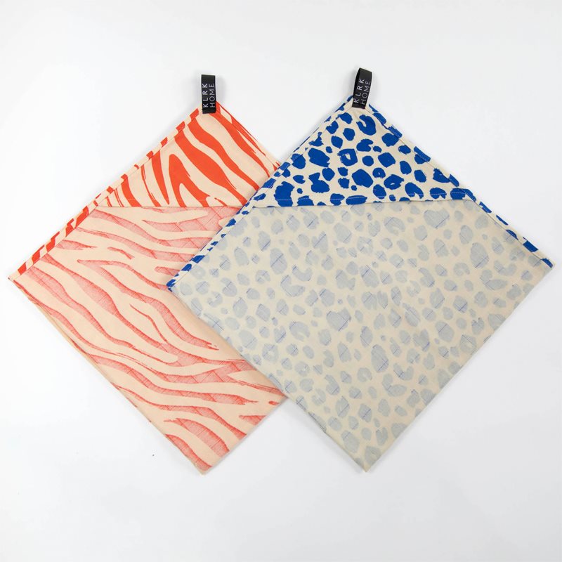 KLRK Home Wild Color Leopard&Zebra Towel With Hood 80x80 Cm 2 Pc