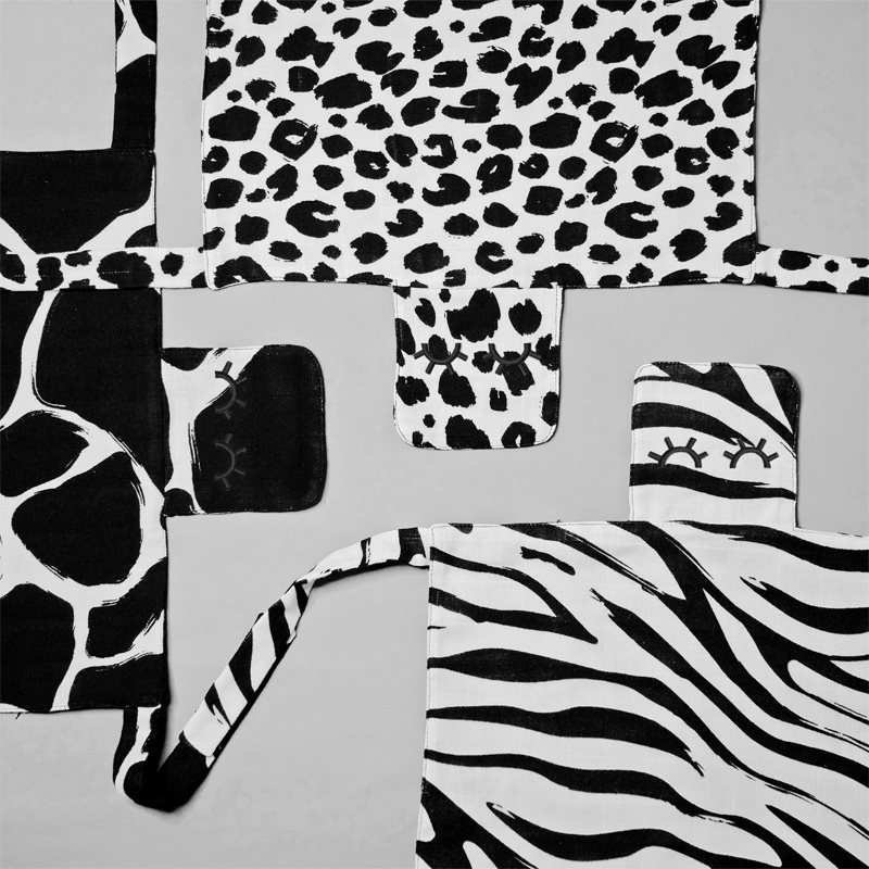KLRK Home Wild B&W Zebra Snuggle Blanket Gustav 80x46 Cm 1 Pc