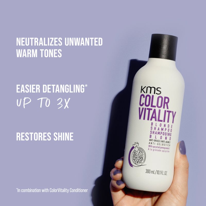 KMS Color Vitality Blonde Shampoo šampon pro blond vlasy 300 ml (obrázek 4)