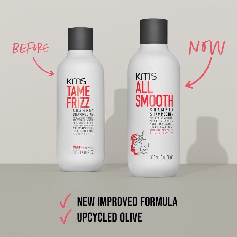KMS All Smooth Shampoo uhladzujúci šampón pre silné, hrubé a suché vlasy 300 ml (obrázok 8)