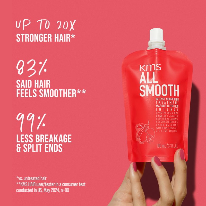 KMS All Smooth Intense nourishing treatment intenzívna vyživujúca maska pre hladký vzhľad vlasov 100 ml (obrázok 4)