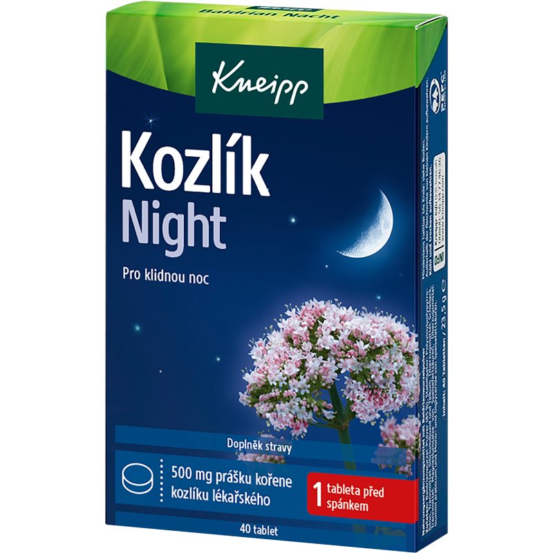 Kneipp Valeriána lekárska Night tablety pre pokojný spánok 40 tbl