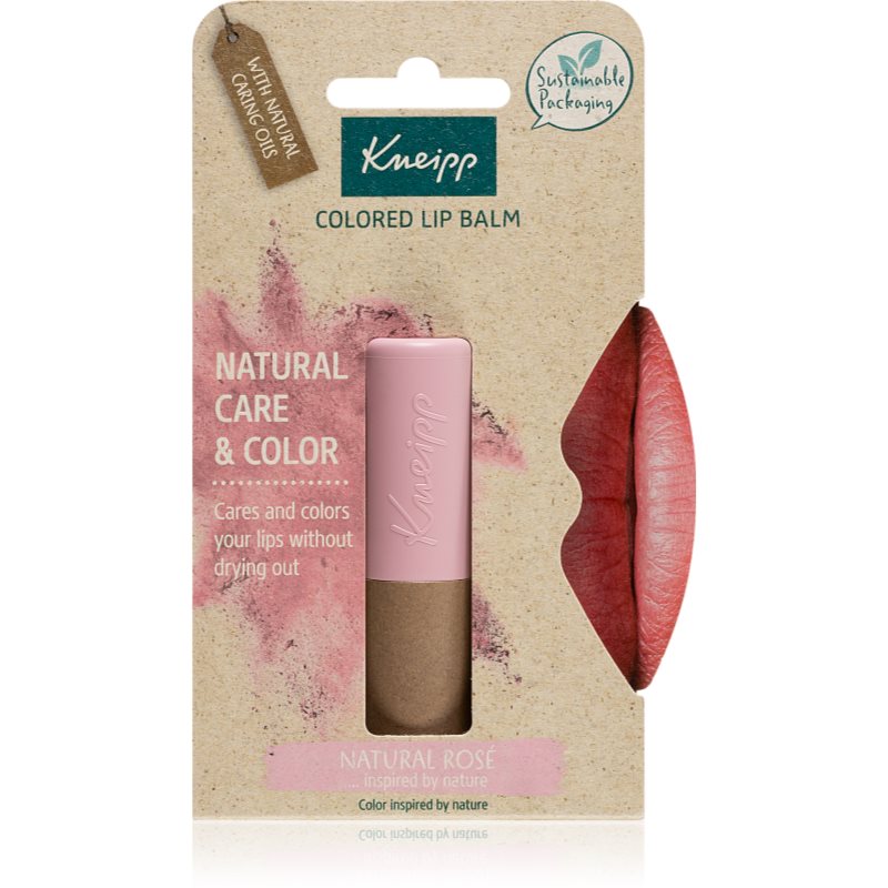 Kneipp Natural Care & Color tónovací balzam na pery odtieň Natural Rosé 3,5 g