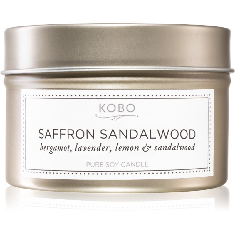 

KOBO Natural Math Saffron Sandalwood aроматична свічка в металевій коробці