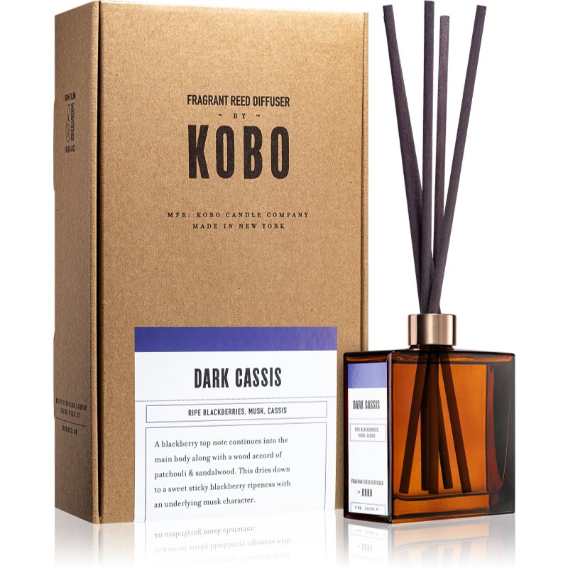 KOBO Woodblock Dark Cassis diffuseur d'huiles essentielles avec recharge 266 ml