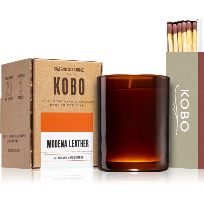 

KOBO Woodblock Modena Leather вотивна свічка