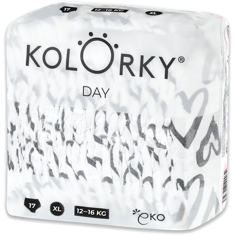 Kolorky Day Hearts Ökowindeln Größe XL 12-16 Kg 17 St.