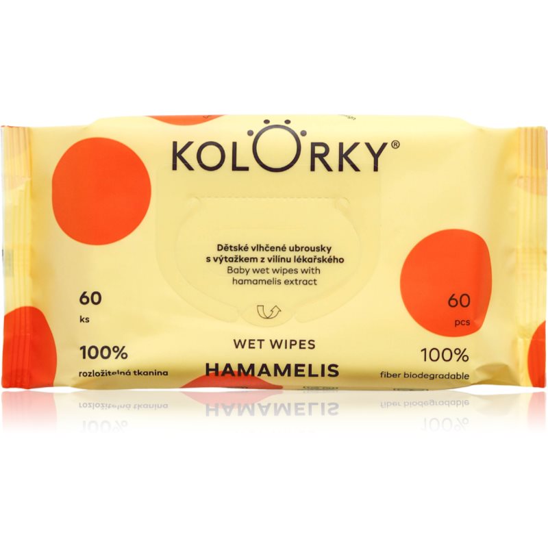 Kolorky Wet Wipes Hamamelis нежни мокри кърпички за бебета 60 бр.