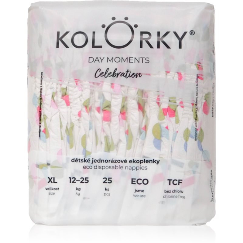 Kolorky DAY Moments Celebration jednorazové EKO plienky Size XL 12-25 kg 25 ks