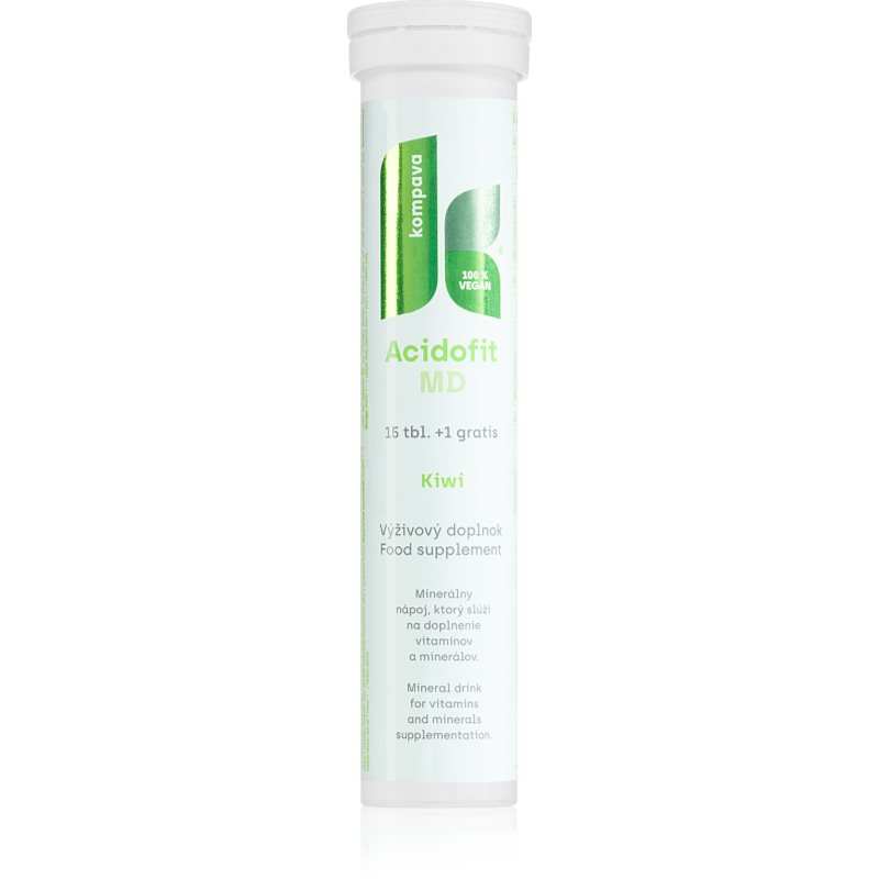 Kompava AcidoFIT šumivé tablety s multivitamínovým komplexom príchuť Kiwi 15 tbl
