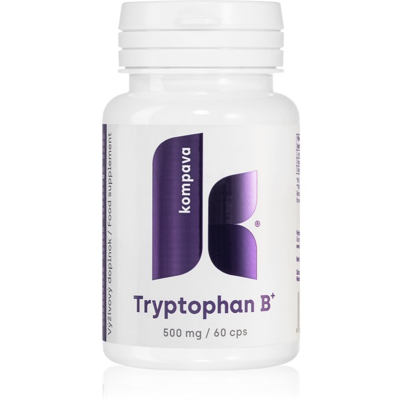 Kompava Tryptofan B+ 500mg kapsuly pri ťažkostiach so spánkom a zaspávaním 60 cps
