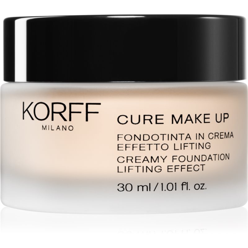 Korff Cure Makeup kreminis makiažo pagrindas stangrinamojo poveikio atspalvis 02 almond 30 ml