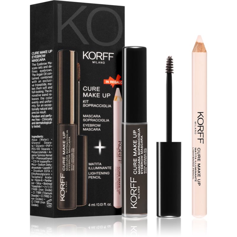 

Korff Cure Makeup набір для брів відтінок 01 Dark brown