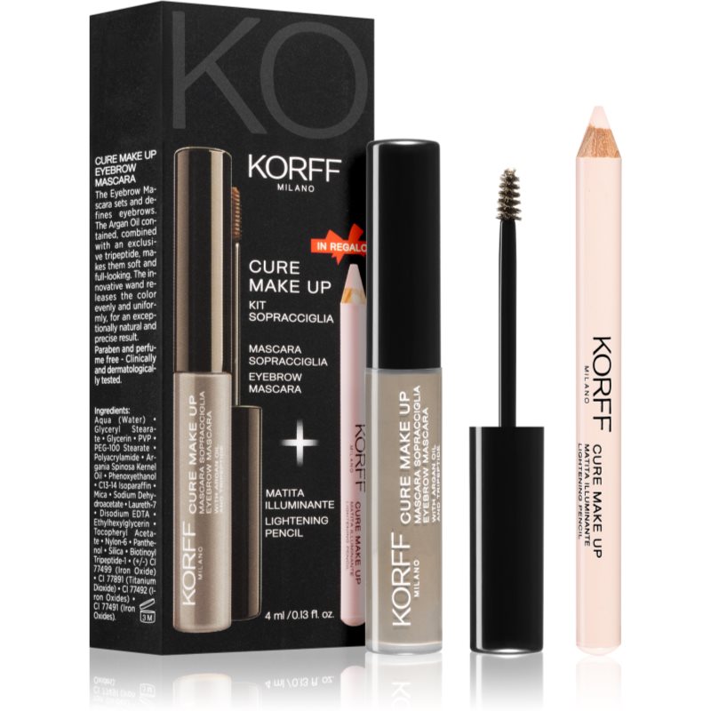 Korff Cure Makeup antakių priemonių rinkinys atspalvis 03 Light brown