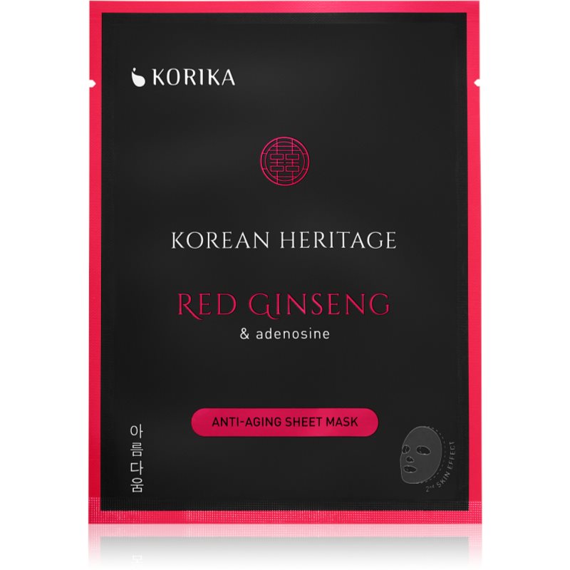 KORIKA Korean Heritage tekstilinė veido kaukė nuo raukšlių Red Ginseng