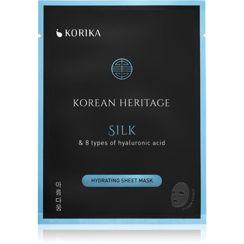 KORIKA Korean Heritage Silk & 8 Types Of Hyaluronic Acid Hydrating Sheet Mask Moisturising Face Sheet Mask Silk Hydrating Sheet Mask
