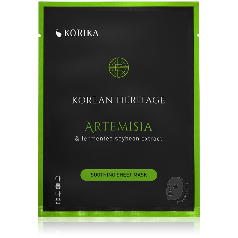 KORIKA Korean Heritage Artemisia & Fermented Soybean Extract Soothing Sheet Mask umirujuća sheet maska 25 g