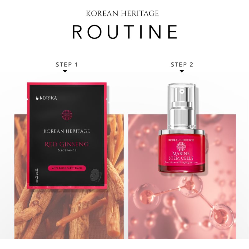 KORIKA Korean Heritage Marine Stem Cells Premium Anti-aging Serum Sérum Anti-âge Pour Le Visage Aux Cellules Souches Marines 30 Ml