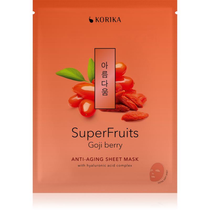 KORIKA SuperFruits Goji Berry - Anti-aging Sheet Mask omladzujúca pleťová maska 25 g