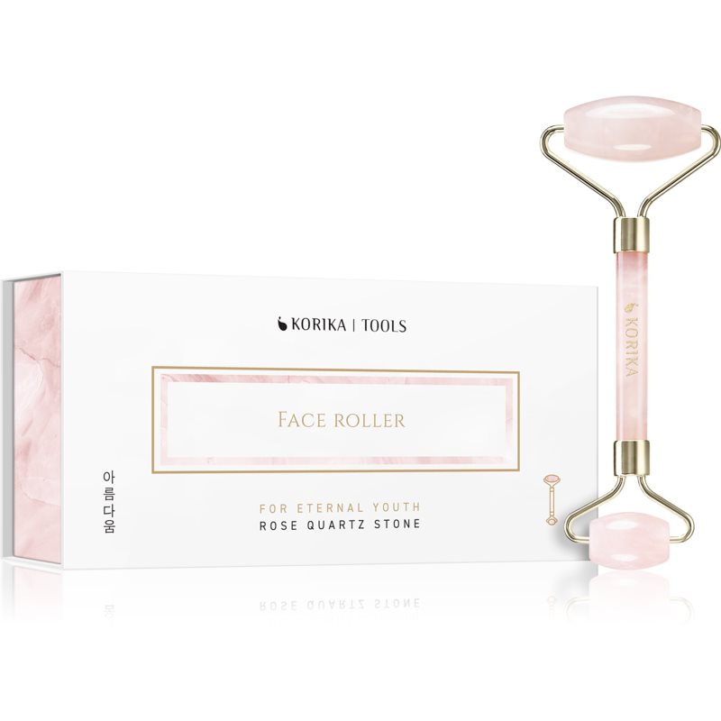 KORIKA Tools Face Roller Rose Quartz Stone massagerulle för ansikte och hals Pink 1 st. female
