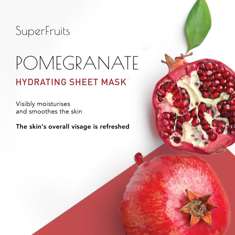 KORIKA SuperFruits Pomegranate - Hydrating Sheet Mask зволожувальнакосметична марлева маска Pomegranate 25 гр