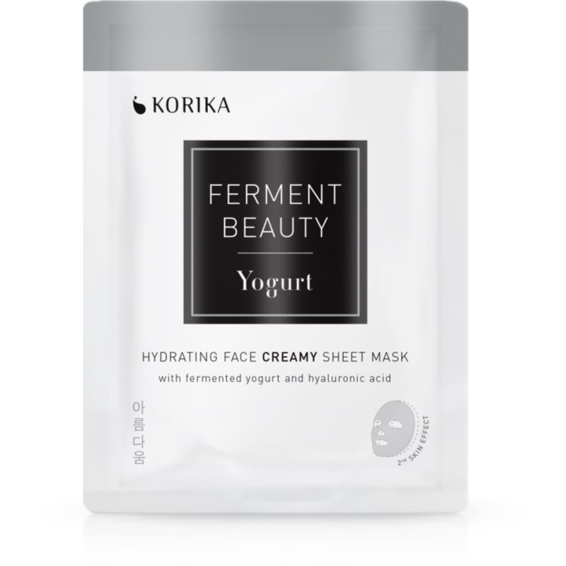 KORIKA FermentBeauty Hydrating Creamy Face Sheet Mask with Fermented Yogurt and Hyaluronic Acid 20 g