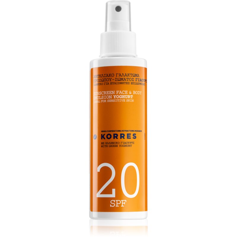

Korres Yoghurt емульсія для засмаги SPF 20