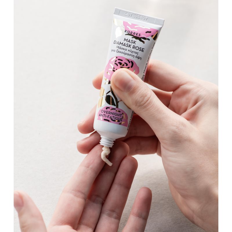 Korres Beauty Shots Damask Rose Gesichts-Maske für die Nacht für müde Haut 18 ml