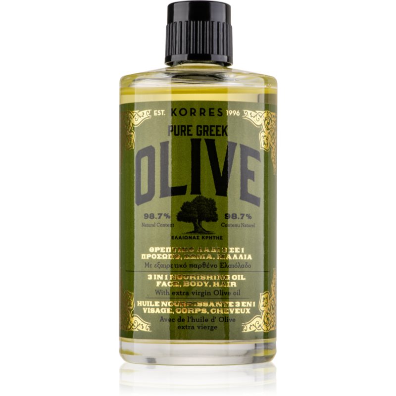Korres Olive & Olive Blossom поживна олійка для обличчя, тіла та волосся 100 мл