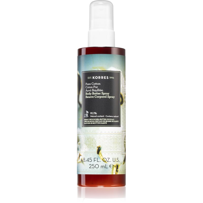 

Korres Pure Cotton поживне масло для тіла у формі спрею