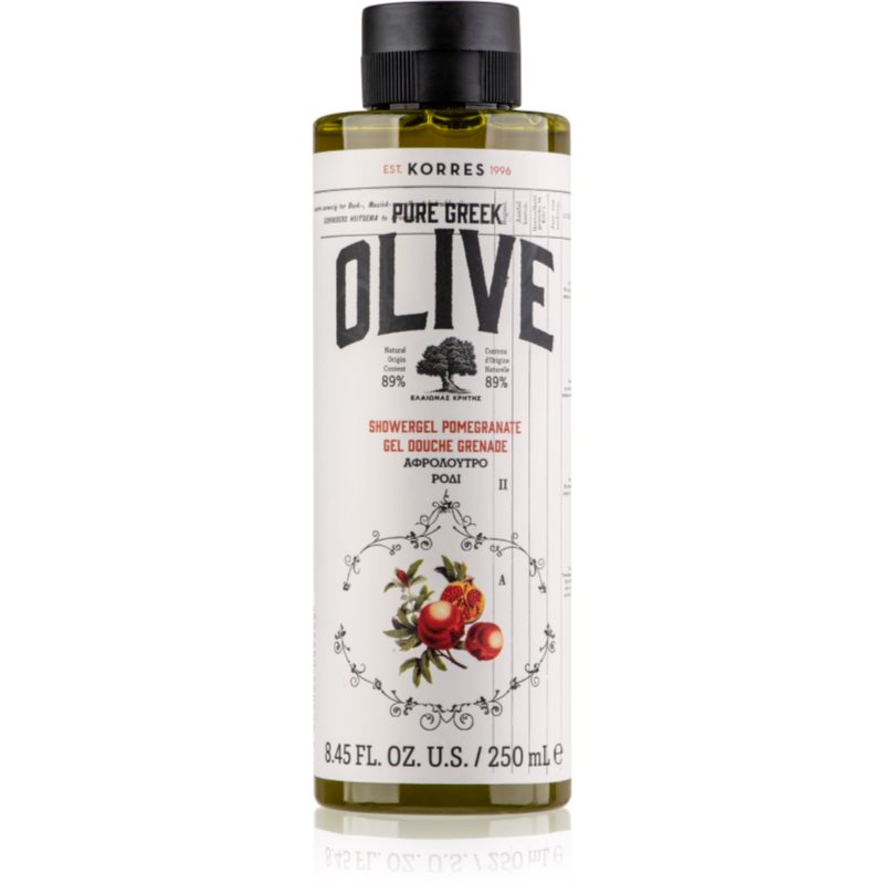 Korres Pure Greek Olive & Pomegranate energizujúci sprchový gél 250 ml