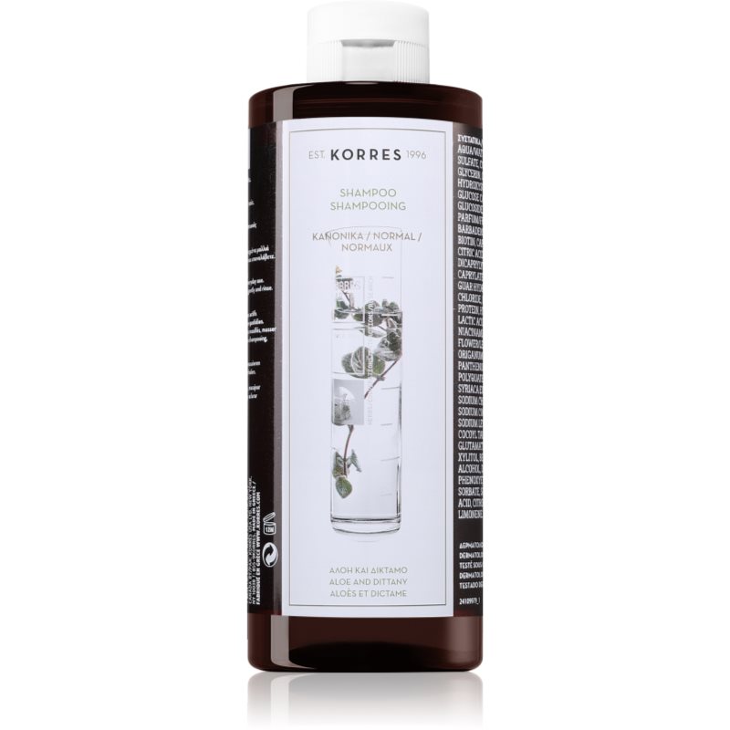 Korres Aloe & Dittany sampon delicat pentru utilizarea de zi cu zi 400 ml
