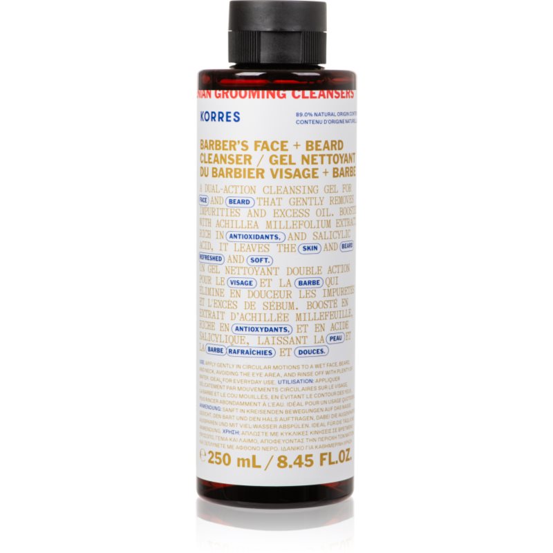 Korres Athenian Grooming čisticí gel na obličej a vousy 250 ml