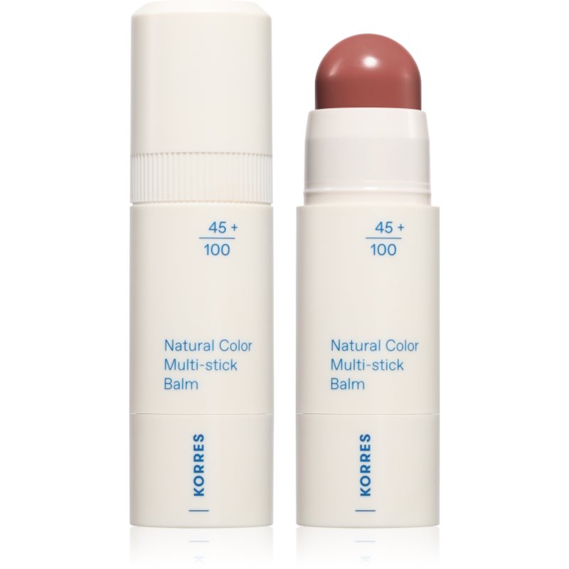 Korres Natural Color Multi-Stick Balm multifunkční líčidlo na rty a tváře odstín Muted Brown 4.5 g