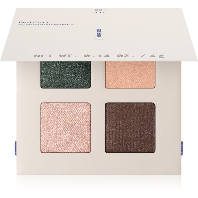 Korres Real Color Natural Palette paletka očních stínů odstín 01 Forest Nudes 4 g