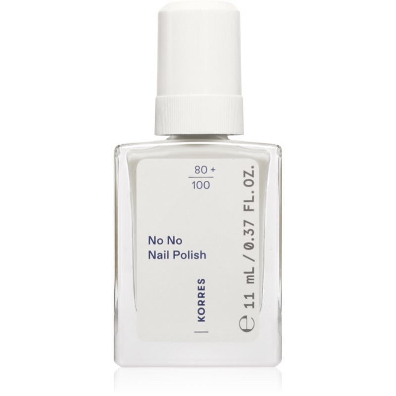 Korres No No Nail Polish ošetrujúci lak na nechty odtieň 02 Milky White 11 ml