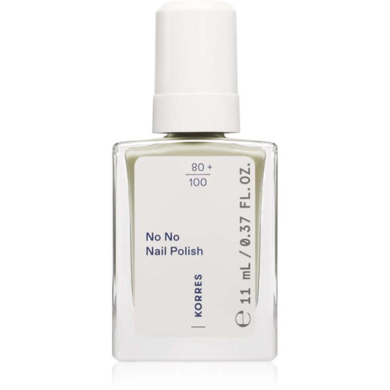 Korres No No Nail Polish ošetrujúci lak na nechty odtieň 82 Mint Green 11 ml