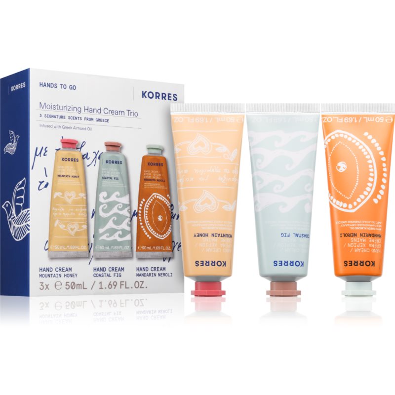 Korres Moisturizing Hand Cream Trio подаръчен комплект за ръце