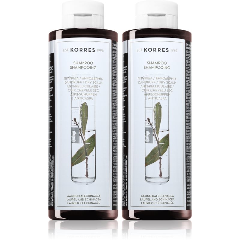 Korres Laurel & Echinacea Shampoo gegen Schuppen vorteilhafte Packung